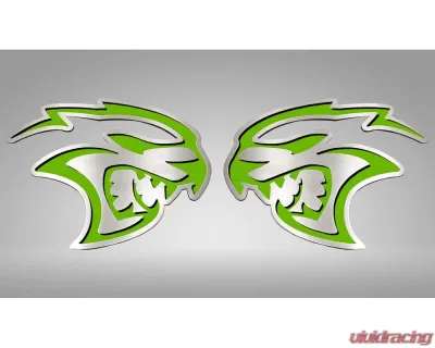 American Car Craft Hellcat Badges 2Pc Sublime Green Dodge Challenger Hellcat 2015-2023 - ACC-152060-SBGR