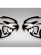 American Car Craft Hellcat Badges 2Pc  Solid Black Dodge Challenger Hellcat 2015-2023                                     - ACC-152060-SBLK - Image 2