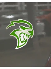 American Car Craft Hellcat Badges 2Pc Sublime Green Dodge Challenger Hellcat 2015-2023                                     - ACC-152060-SBGR - Image 3