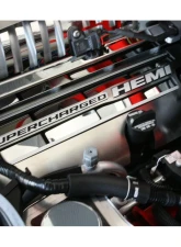 American Car Craft Red Eye Fuel Rail covers Brushed Stainless Steel Overlay 2Pc Dodge Charger |Challenger 2019-2023                                     - ACC-153127 - Image 2