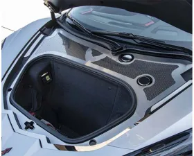 American Car Craft Front Wiper Cowl Brushed Stainless w/Polished Perforated Insert Chevrolet Corvette C8 2020-2024