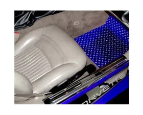 American Car Craft Floor Mat Diamond Plate Blue Show Mat 2pc Chevrolet Corvette 1999-2004