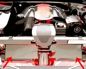 American Car Craft Air Tunnel Cover Polished Stock Filter Chevrolet Corvette 1997-2004