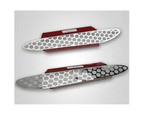 American Car Craft 2Pc Matrix Series Polished Stainless Steel Side Vent Grilles Chevrolet Corvette C6 2005-2013