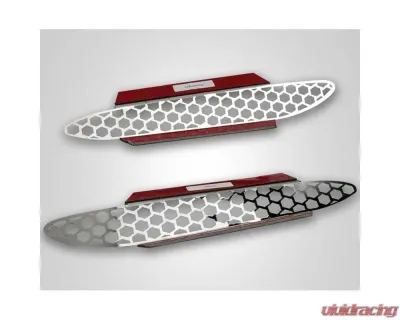 American Car Craft 2Pc Matrix Series Polished Stainless Steel Side Vent Grilles Chevrolet Corvette C6 2005-2013 - ACC-042138