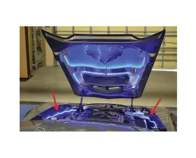 American Car Craft 2Pc Brushed Stainless Blue Illuminated Fender Caps Covers Chevrolet Corvette Stingray C7 | Z06 | Z51 2014-2019