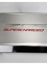 American Car Craft Red Fuse Box Cover w/ Brushed Z06 Top Plate | Polished Stainless Steel Chevrolet Corvette C7 ZO6 2014-2019                                     - ACC-053134-RD - Image 3