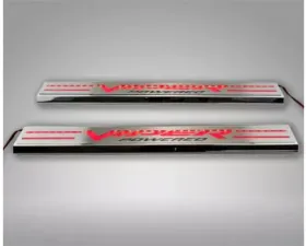 American Car Craft  2pc Red Front Illuminated LED Door Sills Viper Powered Dodge RAM SRT-10 2004-2006