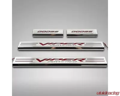 American Car Craft 4pc Front Only LED Illumination Door Sills Viper Powered Dodge RAM SRT-10 2004-2006 - ACC-131002