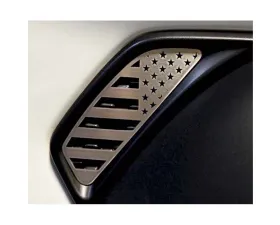 American Car Craft 2Pc Polished Thin Red Line Stainless Side Vent Accents Flag Jeep Wrangler JL | JLU 2018-2020