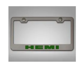 American Car Craft Yellow Carbon Fiber Stainless Steel Custom HEMI License Plate Frame