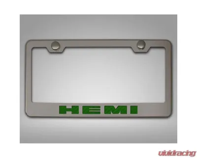 American Car Craft Illuminated Yellow Stainless Steel Custom HEMI License Plate Frame - ACC-152024-YLWL