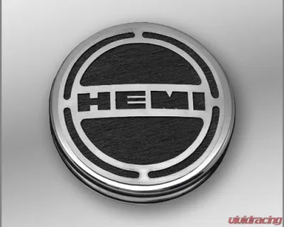 American Car Craft 13Pc Brushed Black HEMI Inlay Deluxe Fluid Shock Tower Cap Covers Dodge Challenger 6.4L 2008-2023 - ACC-153052-64BBLK