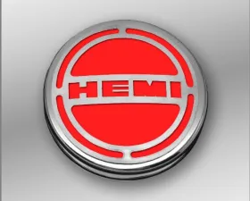 American Car Craft 13Pc Bright Red Solid HEMI Inlay Deluxe Fluid Shock Tower Cap Covers Dodge Challenger 5.7L 2008-2023