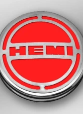 American Car Craft 13Pc Bright Red Solid HEMI Inlay Deluxe Fluid Shock Tower Cap Covers Dodge Challenger 6.4L 2008-2023                                     - ACC-153052-64BSRD - Image 2