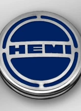 American Car Craft 13Pc Dark Blue Solid HEMI Inlay Deluxe Fluid Shock Tower Cap Covers Dodge Challenger 6.4L 2008-2023                                     - ACC-153052-64DBLU - Image 2