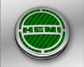 American Car Craft 13Pc Green Carbon Fiber HEMI Inlay Deluxe Fluid Shock Tower Cap Covers Dodge Challenger 5.7L 2008-2023