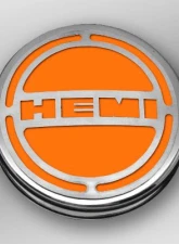 American Car Craft 13Pc Orange HEMI Inlay Deluxe Fluid Shock Tower Cap Covers Dodge Challenger 6.4L 2008-2023                                     - ACC-153052-64HORG - Image 2