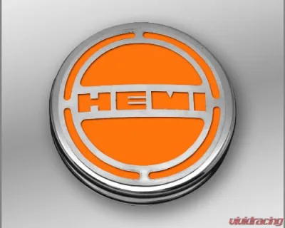 American Car Craft 13Pc Orange HEMI Inlay Deluxe Fluid Shock Tower Cap Covers Dodge Challenger 6.4L 2008-2023 - ACC-153052-64HORG