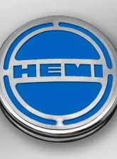 American Car Craft 13Pc Mopar Blue HEMI Inlay Deluxe Fluid Shock Tower Cap Covers Dodge Challenger 6.4L 2008-2023                                     - ACC-153052-64MBLU - Image 2