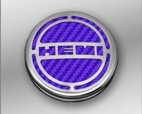 American Car Craft 13Pc Purple Carbon Fiber HEMI Inlay Deluxe Fluid Shock Tower Cap Covers Dodge Challenger 5.7L 2008-2023