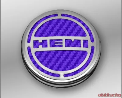 American Car Craft 13Pc Purple Carbon Fiber HEMI Inlay Deluxe Fluid Shock Tower Cap Covers Dodge Challenger 6.4L 2008-2023 - ACC-153052-64PUR