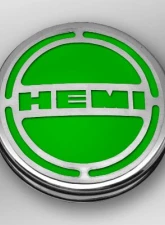 American Car Craft 13Pc Synergy Green Solid HEMI Inlay Deluxe Fluid Shock Tower Cap Covers Dodge Challenger 5.7L 2008-2023                                     - ACC-153052-57SBGR - Image 2