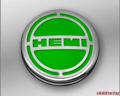 American Car Craft 13Pc Synergy Green Solid HEMI Inlay Deluxe Fluid Shock Tower Cap Covers Dodge Challenger 5.7L 2008-2023 - ACC-153052-57SBGR