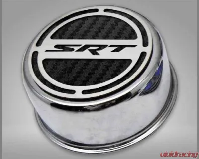 American Car Craft 13Pc Black Carbon Fiber SRT Inlay Deluxe Fluid Shock Tower Cap Covers Dodge Challenger 6.1L 2008-2023 - ACC-153053-61BLK
