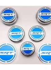 American Car Craft 13Pc Blue Carbon Fiber SRT Inlay Deluxe Fluid Shock Tower Cap Covers Dodge Challenger 6.2L 2008-2023                                     - ACC-153053-62BLU - Image 3