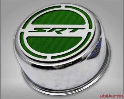 American Car Craft 13Pc Green Carbon Fiber SRT Inlay Deluxe Fluid Shock Tower Cap Covers Dodge Challenger 5.7L 2008-2023 - ACC-153053-57GRN