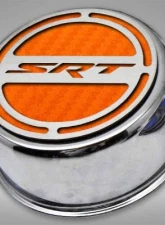 American Car Craft 13Pc Orange Carbon Fiber SRT Inlay Deluxe Fluid Shock Tower Cap Covers Dodge Challenger 5.7L 2008-2023                                     - ACC-153053-57ORG - Image 3