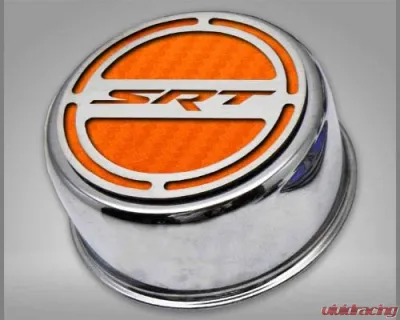 American Car Craft 13Pc Orange Carbon Fiber SRT Inlay Deluxe Fluid Shock Tower Cap Covers Dodge Challenger 5.7L 2008-2023 - ACC-153053-57ORG