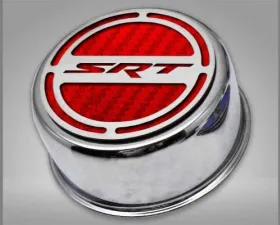 American Car Craft 13Pc Red Carbon Fiber SRT Inlay Deluxe Fluid Shock Tower Cap Covers Dodge Challenger 5.7L 2008-2023