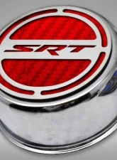 American Car Craft 13Pc Red Carbon Fiber SRT Inlay Deluxe Fluid Shock Tower Cap Covers Dodge Challenger 6.2L 2008-2023                                     - ACC-153053-62RD - Image 3