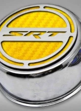 American Car Craft 13Pc Yellow Carbon Fiber SRT Inlay Deluxe Fluid Shock Tower Cap Covers Dodge Challenger 6.4L 2008-2023                                     - ACC-153053-64YLW - Image 3
