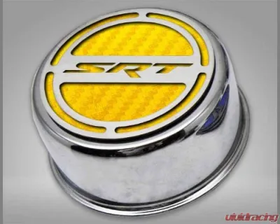 American Car Craft 13Pc Yellow Carbon Fiber SRT Inlay Deluxe Fluid Shock Tower Cap Covers Dodge Challenger 6.4L 2008-2023 - ACC-153053-64YLW