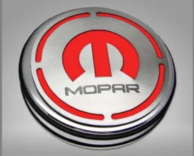 American Car Craft 13Pc Bright Red Solid Mopar Inlay Deluxe Fluid Shock Tower Cap Covers Dodge Challenger 3.6L 2008-2023