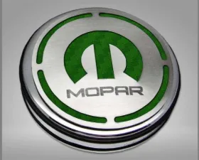 American Car Craft 13Pc Green Carbon Fiber Mopar Inlay Deluxe Fluid Shock Tower Cap Covers Dodge Challenger 3.6L 2008-2023