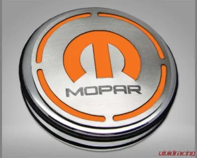 American Car Craft 13Pc HEMI Orange Mopar Inlay Deluxe Fluid Shock Tower Cap Covers Dodge Challenger 6.2L 2008-2023 - ACC-153054-62HORG
