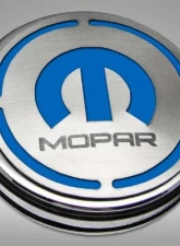 American Car Craft 13Pc Mopar Blue Inlay Deluxe Fluid Shock Tower Cap Covers Dodge Challenger 6.1L 2008-2023                                     - ACC-153054-61MBLU - Image 3