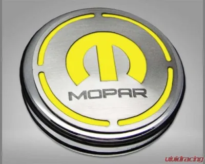 American Car Craft 13Pc Yellow Solid Mopar Inlay Deluxe Fluid Shock Tower Cap Covers Dodge Challenger 3.6L 2008-2023 - ACC-153054-36SYLW