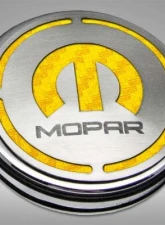 American Car Craft 13Pc Yellow Carbon Fiber Mopar Inlay Deluxe Fluid Shock Tower Cap Covers Dodge Challenger 6.4L 2008-2023                                     - ACC-153054-64YLW - Image 3