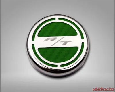 American Car Craft 13Pc Green Carbon Fiber RT Inlay Deluxe Fluid Shock Tower Cap Covers Dodge Challenger 2008-2023 - ACC-153055-57GRN