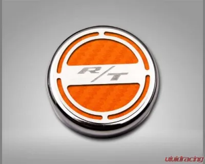 American Car Craft 13Pc Orange Carbon Fiber RT Inlay Deluxe Fluid Shock Tower Cap Covers Dodge Challenger 2008-2023 - ACC-153055-57ORG