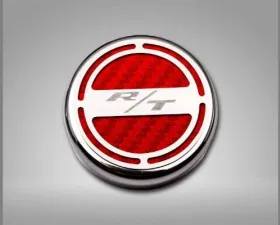 American Car Craft 13Pc Red Carbon Fiber RT Inlay Deluxe Fluid Shock Tower Cap Covers Dodge Challenger 2008-2023