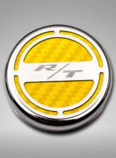 American Car Craft 13Pc Yellow Carbon Fiber RT Inlay Deluxe Fluid Shock Tower Cap Covers Dodge Challenger 2008-2023                                     - ACC-153055-57YLW - Image 3