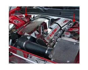 American Car Craft Brushed Stainless False Firewall ACC Fuel Rail Covers Dodge Challenger 5.7L 2009-2023
