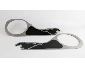 American Car Craft 2Pc Brushed Finish Pony Style Carbon Fiber Door Guards Ford Mustang 2015-2020
