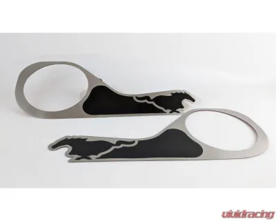American Car Craft 2Pc Brushed Finish Pony Style Carbon Fiber Door Guards Ford Mustang 2015-2020 - ACC-271075